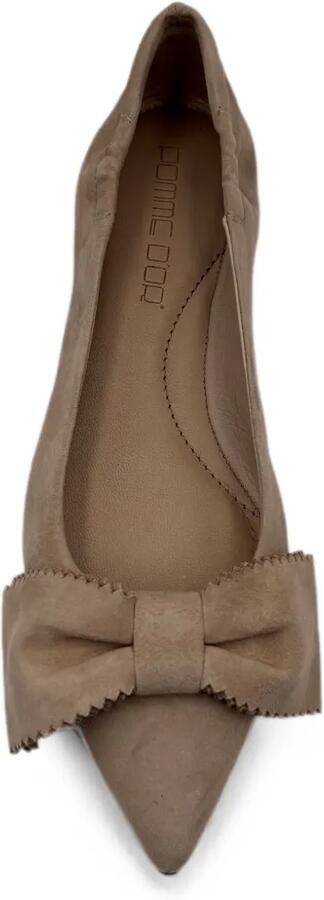 Pomme D´Or Ingrid pumps met puntige neus en strikdetail Beige - Foto 2