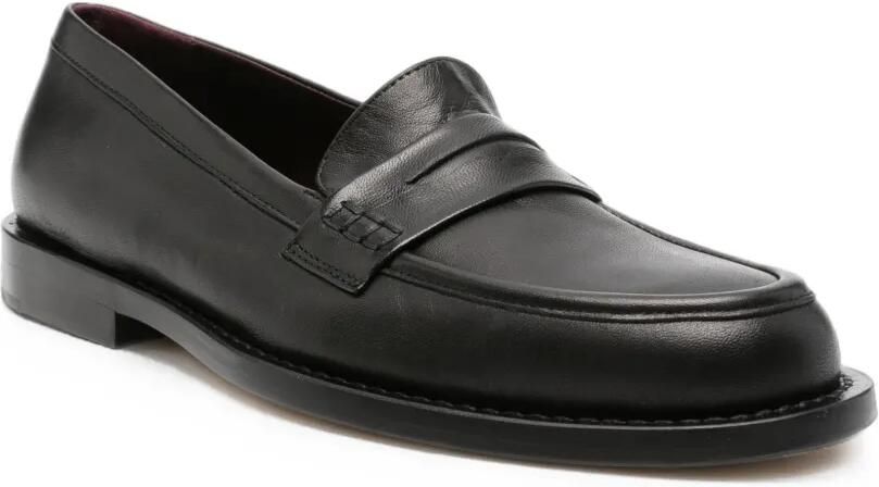 Pomme D´Or Leren penny loafers Zwart