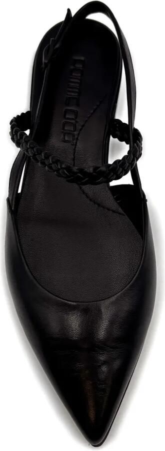 Pomme D´Or Platte pumps met gevlochten detail Zwart