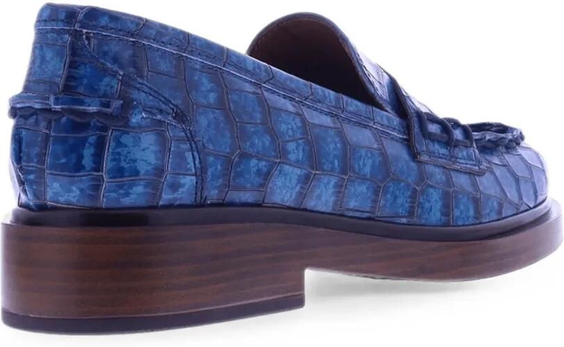 PONS QUINTANA crocodile-effect slip-on loafers Blauw - Foto 2