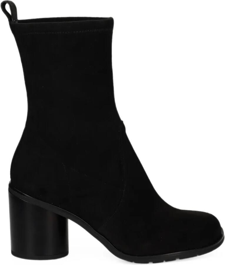PONS QUINTANA suede block-heel ankle boots Zwart