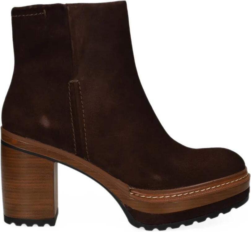 PONS QUINTANA suede platform ankle boots Bruin