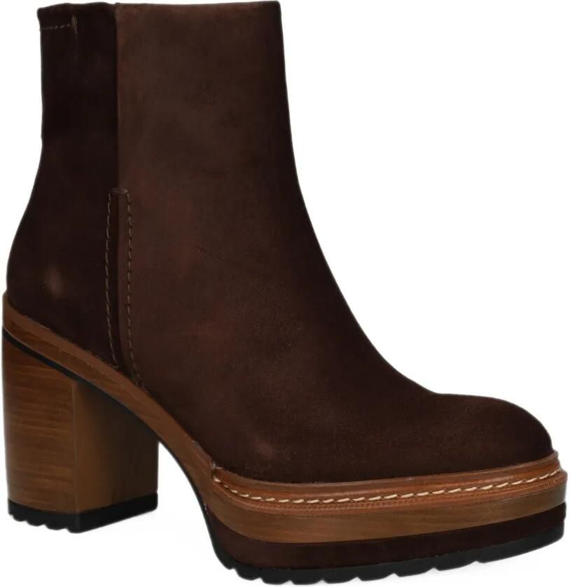 PONS QUINTANA suede platform ankle boots Bruin - Foto 4