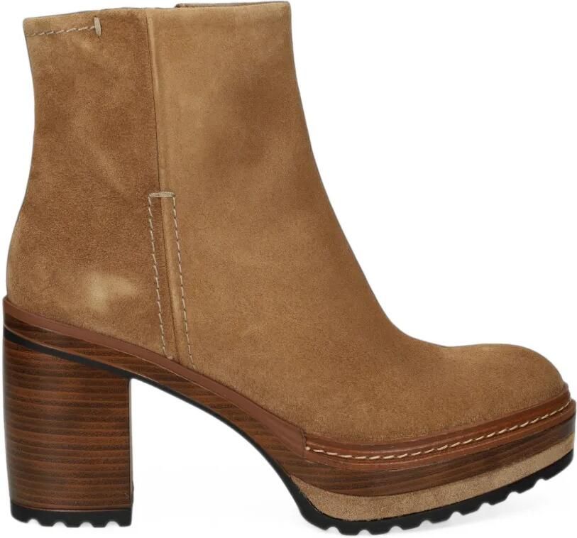 PONS QUINTANA suede platform ankle boots Bruin