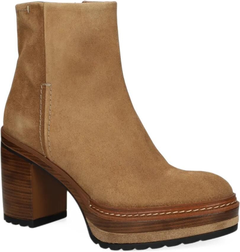 PONS QUINTANA suede platform ankle boots Bruin - Foto 3