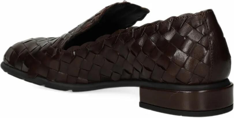 PONS QUINTANA woven leather loafers Bruin - Foto 4