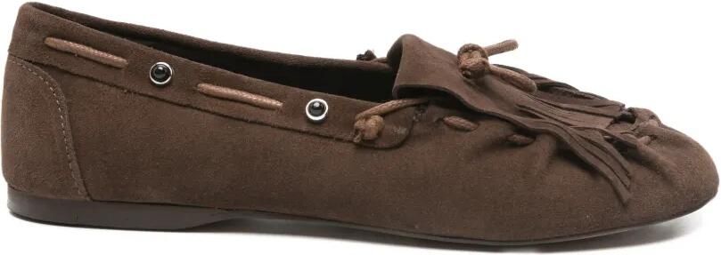 Posa Loafers met franje Bruin