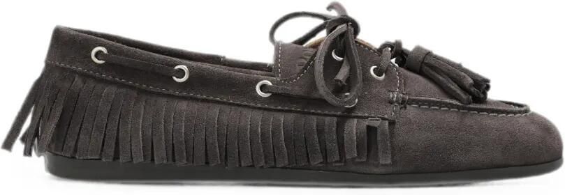 Posa Loafers met kwastje en franje Grijs