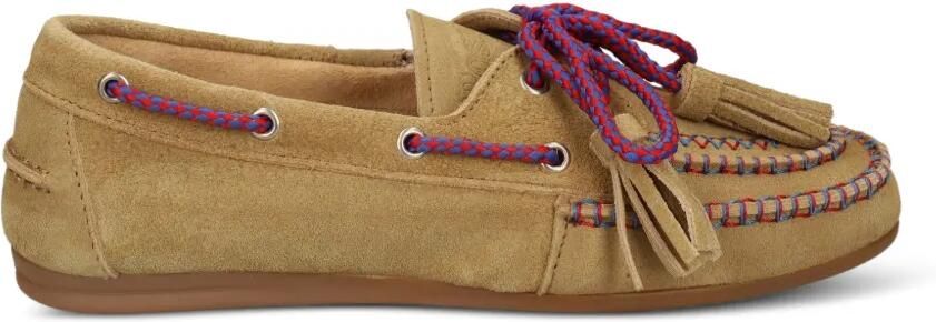 Posa Loafers met kwastje en veters Beige