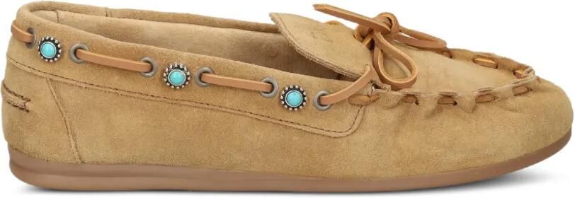 Posa Loafers verfraaid met turkoois Beige