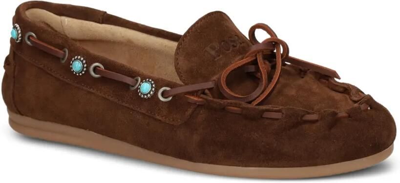 Posa Loafers verfraaid met turkoois Bruin - Foto 3