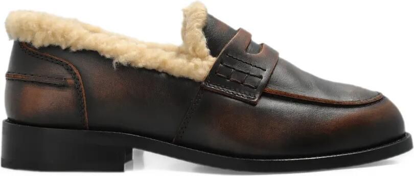 Posa Penny Fur penny-slot loafers Bruin