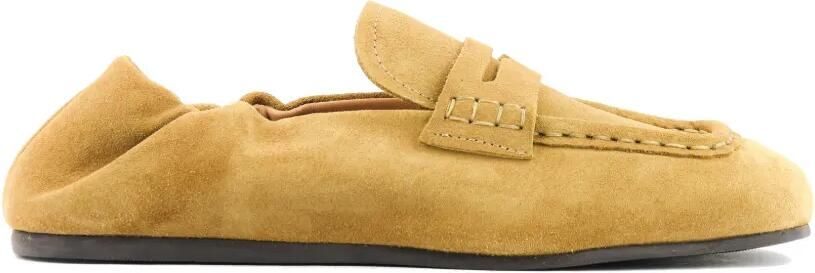 Posa Penny loafers met vierkante neus Bruin