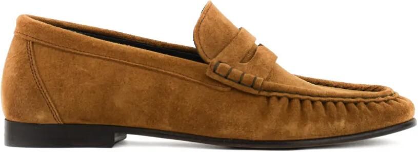 Posa Penny loafers met gekreukt effect Bruin