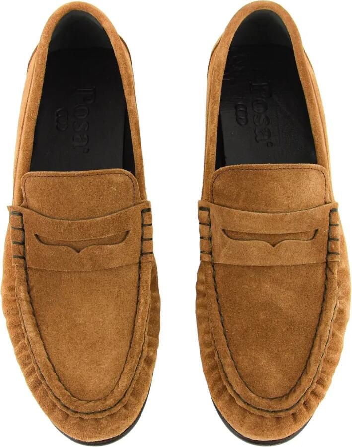 Posa Penny loafers met gekreukt effect Bruin - Foto 2