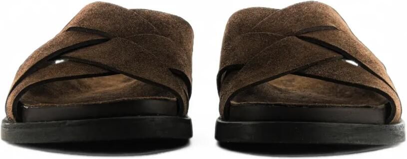 Posa Sea-Slide crossover suede slides Bruin - Foto 2