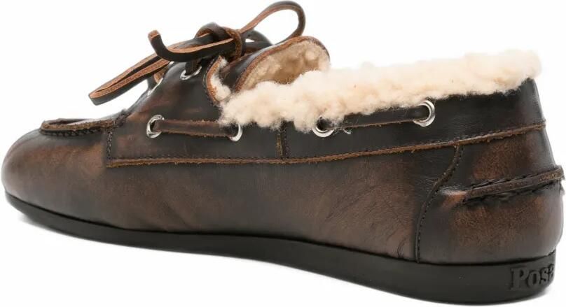 Posa shearling leather loafers Bruin - Foto 4