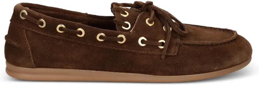 Posa Suède loafers met veters Bruin