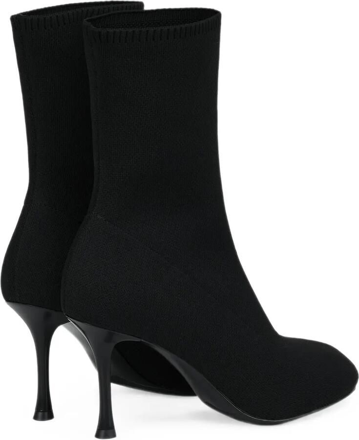 POTAMY x Hanna Schönberg gebreide stiletto enkellaarzen Zwart - Foto 2