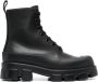 Prada Combat boots met vierkante neus Zwart - Thumbnail 1