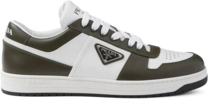 Prada Downtown leren sneakers Wit