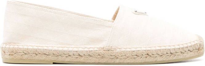 Prada Espadrilles met logo Beige