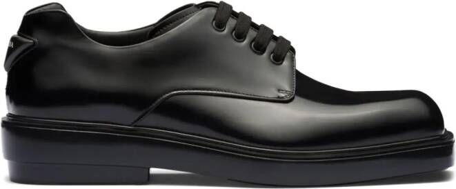 Prada Fender leren Derby schoenen Zwart