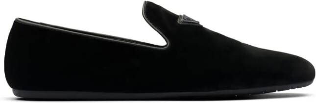 Prada Fluwelen loafers Zwart