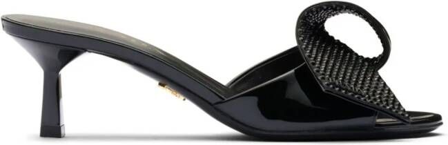 Prada Lakleren sandalen Zwart