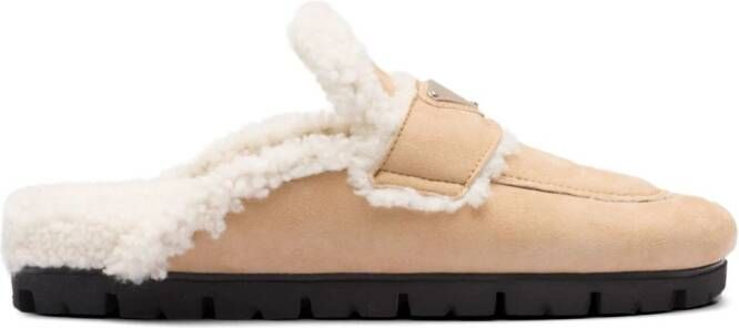 Prada Lammy slippers Beige