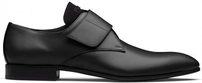Prada Leren derby schoenen Zwart