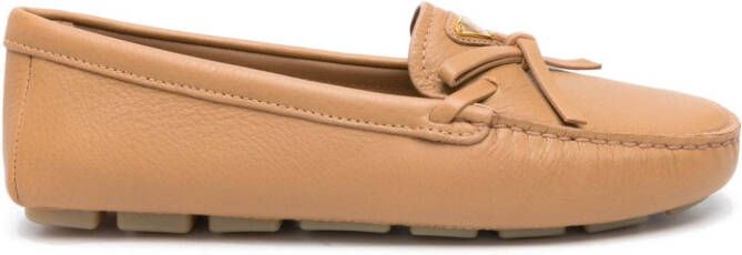 Prada Leren loafers Beige