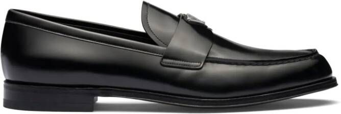 Prada Leren loafers Zwart