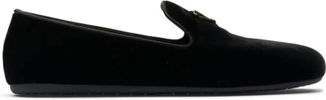 Prada Leren loafers Zwart