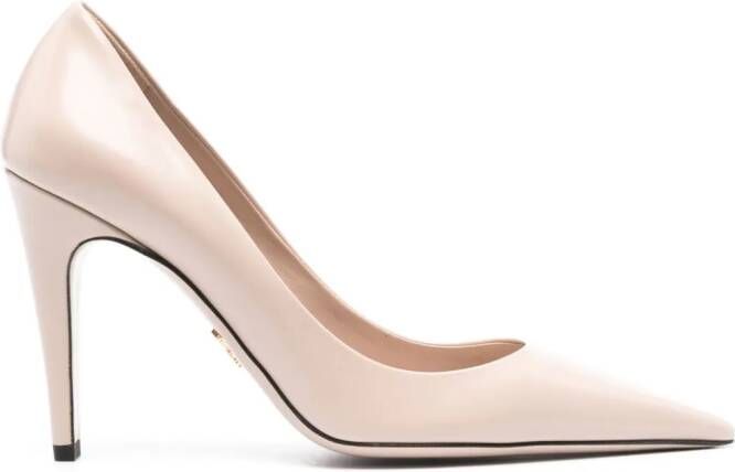 Prada Leren pumps Beige