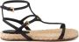 Prada Leren sandalen met logo Zwart - Thumbnail 1