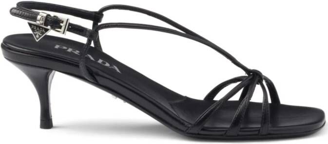 Prada Leren sandalen Zwart