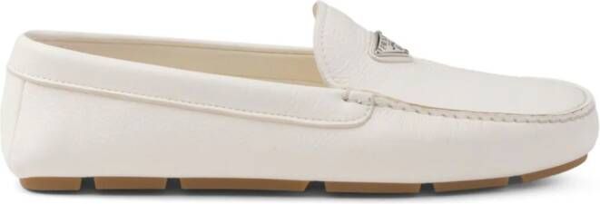 Prada Leren schoenen met logo Wit