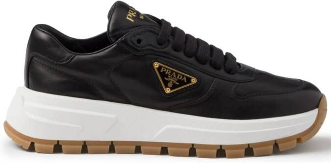 Prada Leren sneakers Zwart