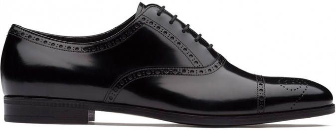 Prada Oxford schoenen van leer Zwart