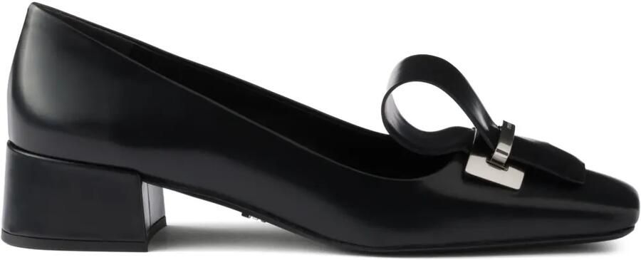 Prada 35 mm pumps van geborsteld leer Zwart