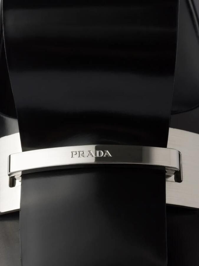 Prada 35 mm pumps van geborsteld leer Zwart - Foto 2