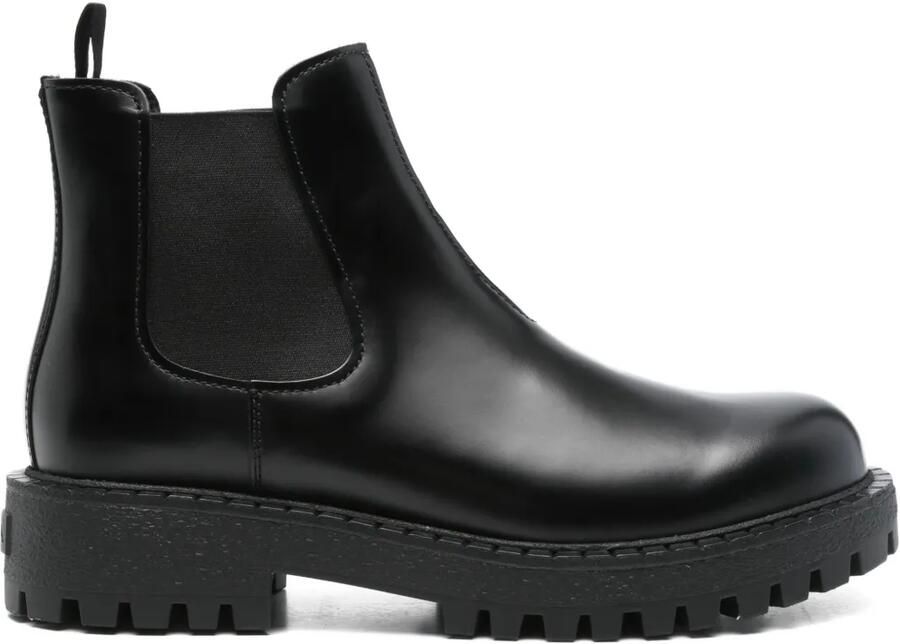 Prada 45 mm leren Chelsea laarzen Zwart