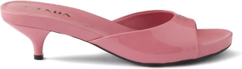 Prada 45 mm leren sandalen Roze