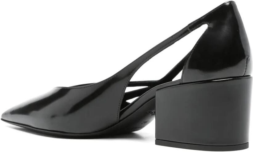 Prada 55 mm pumps met logo-reliëf Zwart