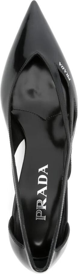 Prada 55 mm pumps met logo-reliëf Zwart - Foto 4