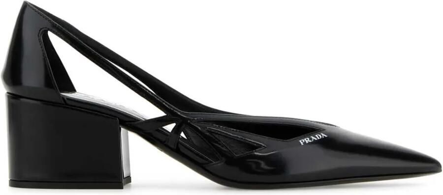 Prada 55 mm pumps met logo-reliëf Zwart - Foto 2