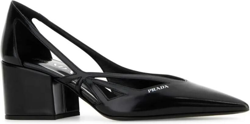 Prada 55 mm pumps met logo-reliëf Zwart - Foto 3