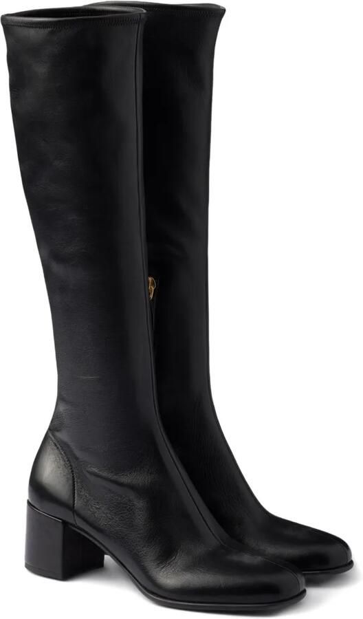 Prada 55mm laarzen van nappa leer Zwart - Foto 3
