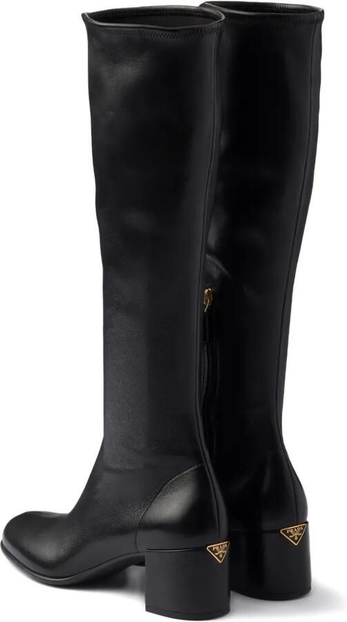 Prada 55mm laarzen van nappa leer Zwart - Foto 4